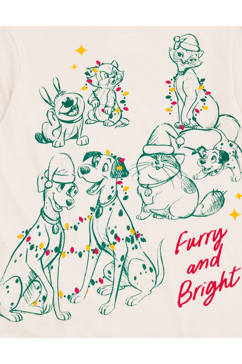Holiday Short Sleeve T-Shirt, Alternate, color, Ivory Disney Classics