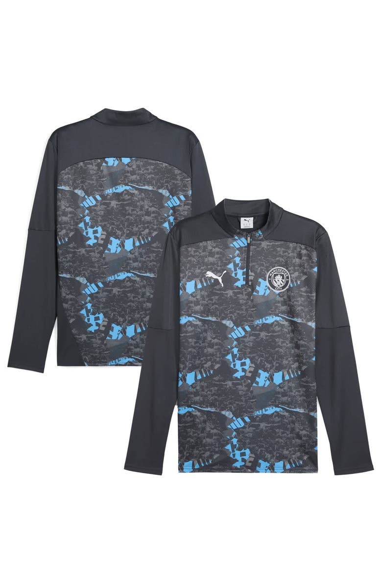 PUMA Men's Puma Navy Manchester City 2024/25 Pre-Match Quarter-Zip Top, Main, color, Navy