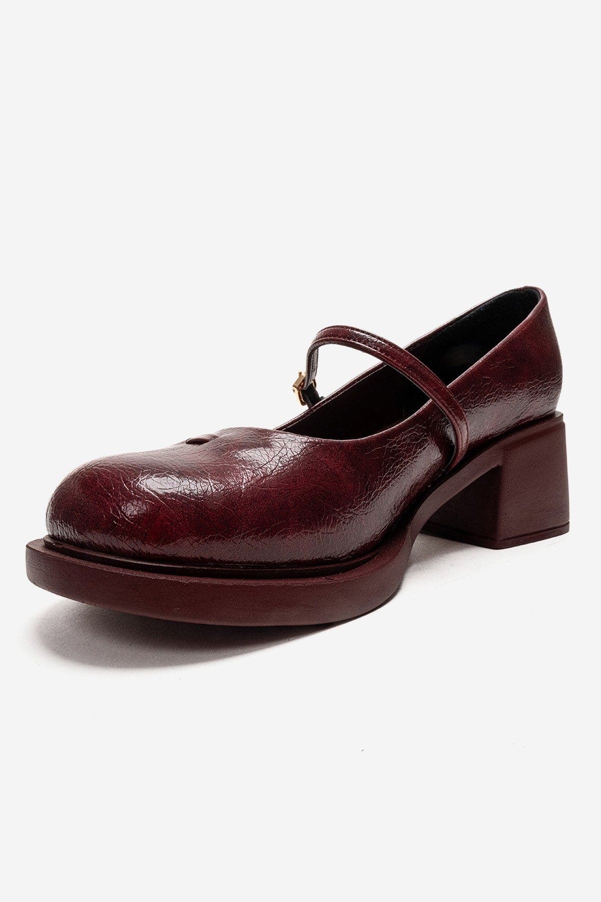 Luanda Block Heel Mary Jane Shoes, Alternate, color, Burgundy