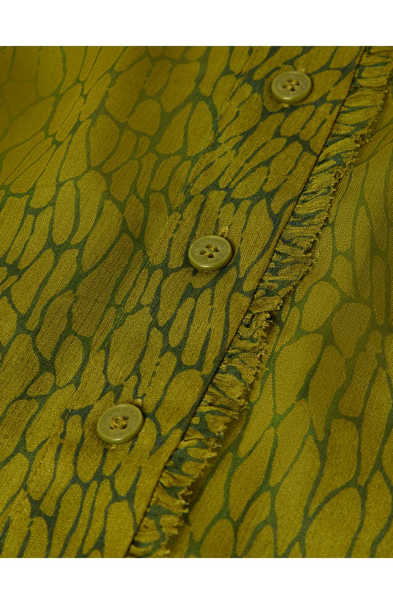 Whistles Dragonfly Short Sleeve Blouse, Alternate, color, Green/Multi