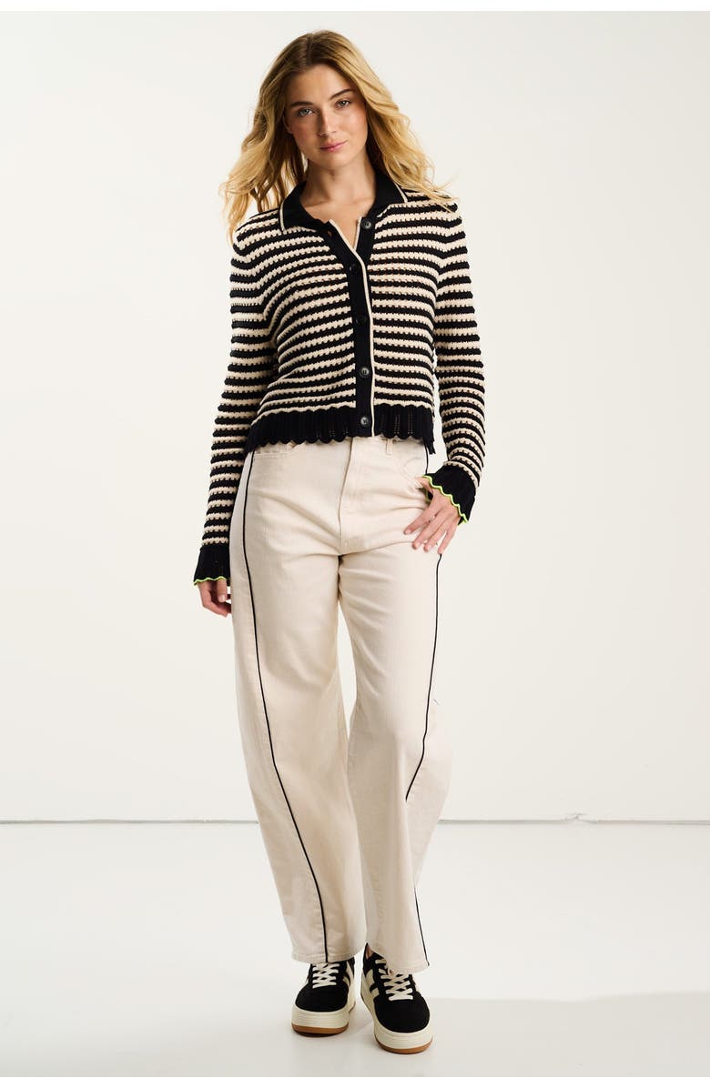 Lisa Todd Bright Idea Cotton Cardigan, Alternate, color, Black