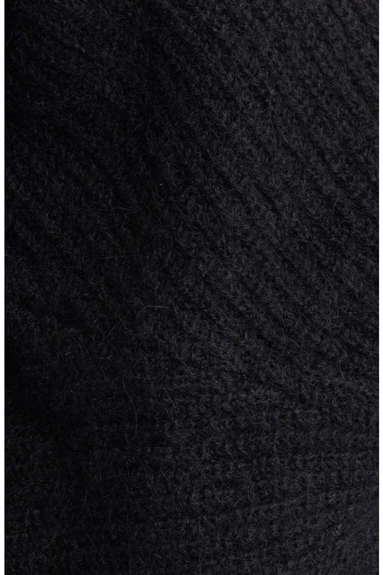 Twist Front Sweater, Alternate, color, BLACK