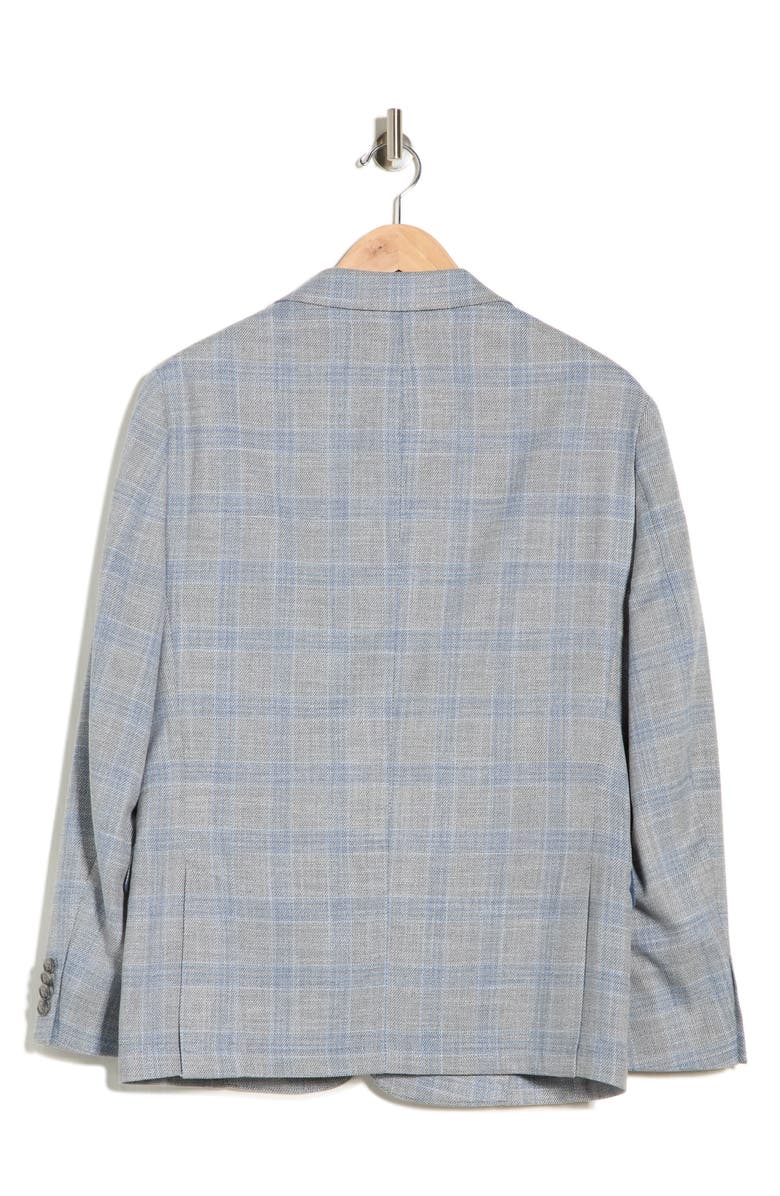 Original Penguin Plaid Two-Button Sport Coat, Alternate, color, Light Grey/ Blue