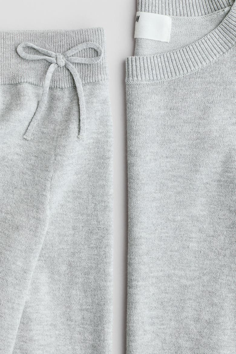2-piece Fine-knit Set, Alternate, color, Light gray