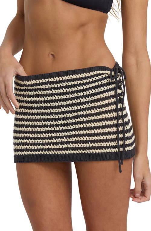Billabong Laura Flip Tide Cotton Cover-up Miniskirt In Black