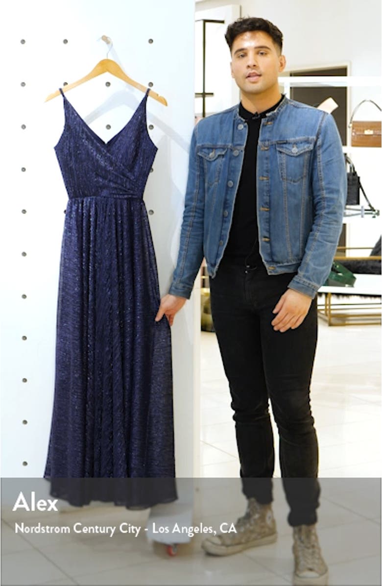 Valentina Metallic Fit & Flare Gown, sales video thumbnail