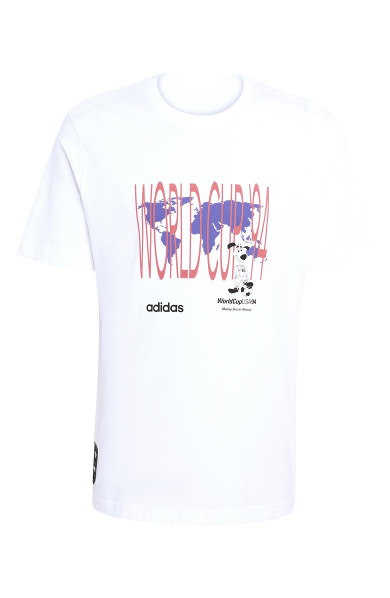 adidas FIFA World Cup 94 Striker Cotton Graphic T-Shirt, Alternate, color, White