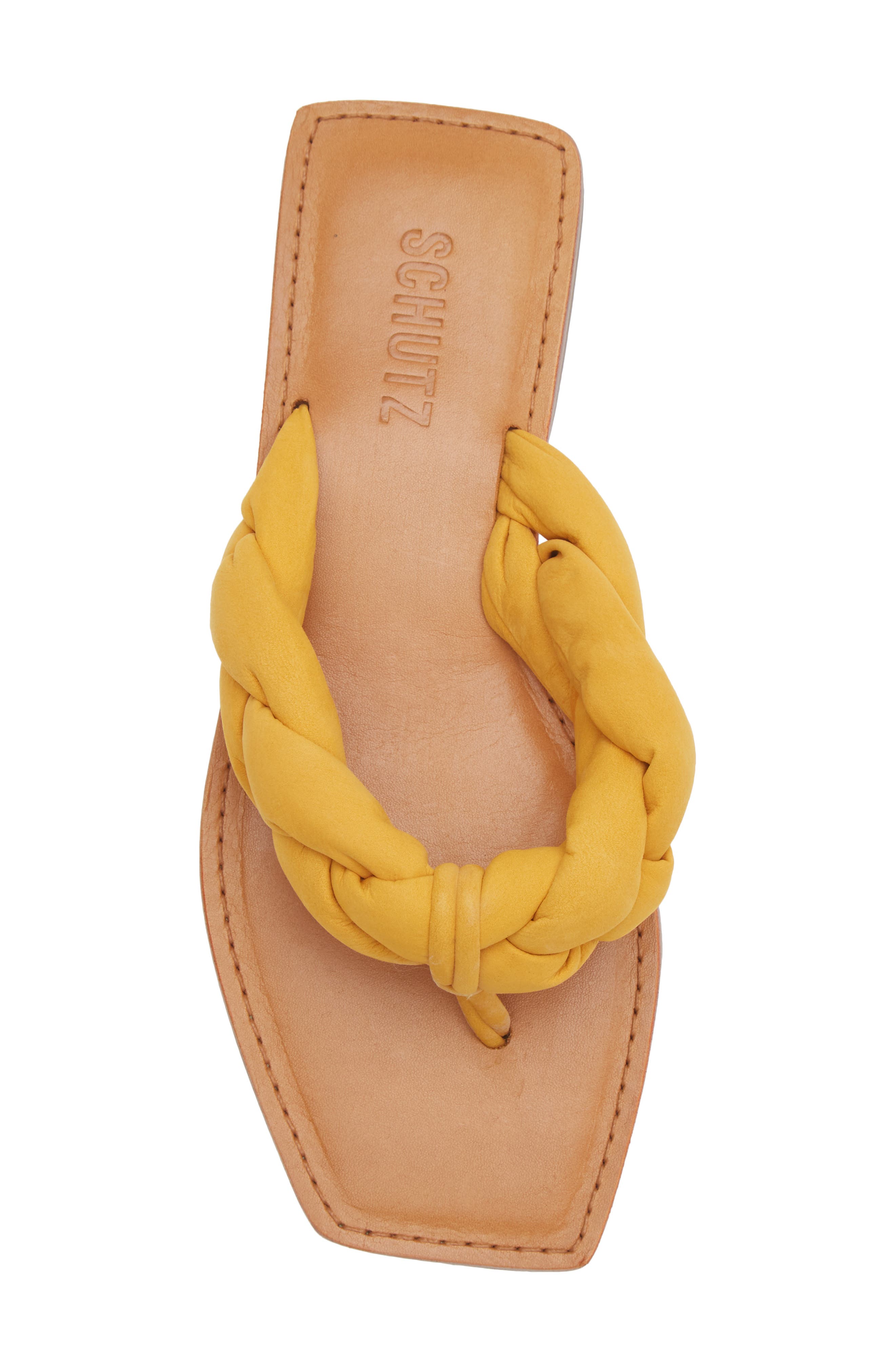 Cicely Flat Slide Sandal, Alternate, color, MARY GOLD