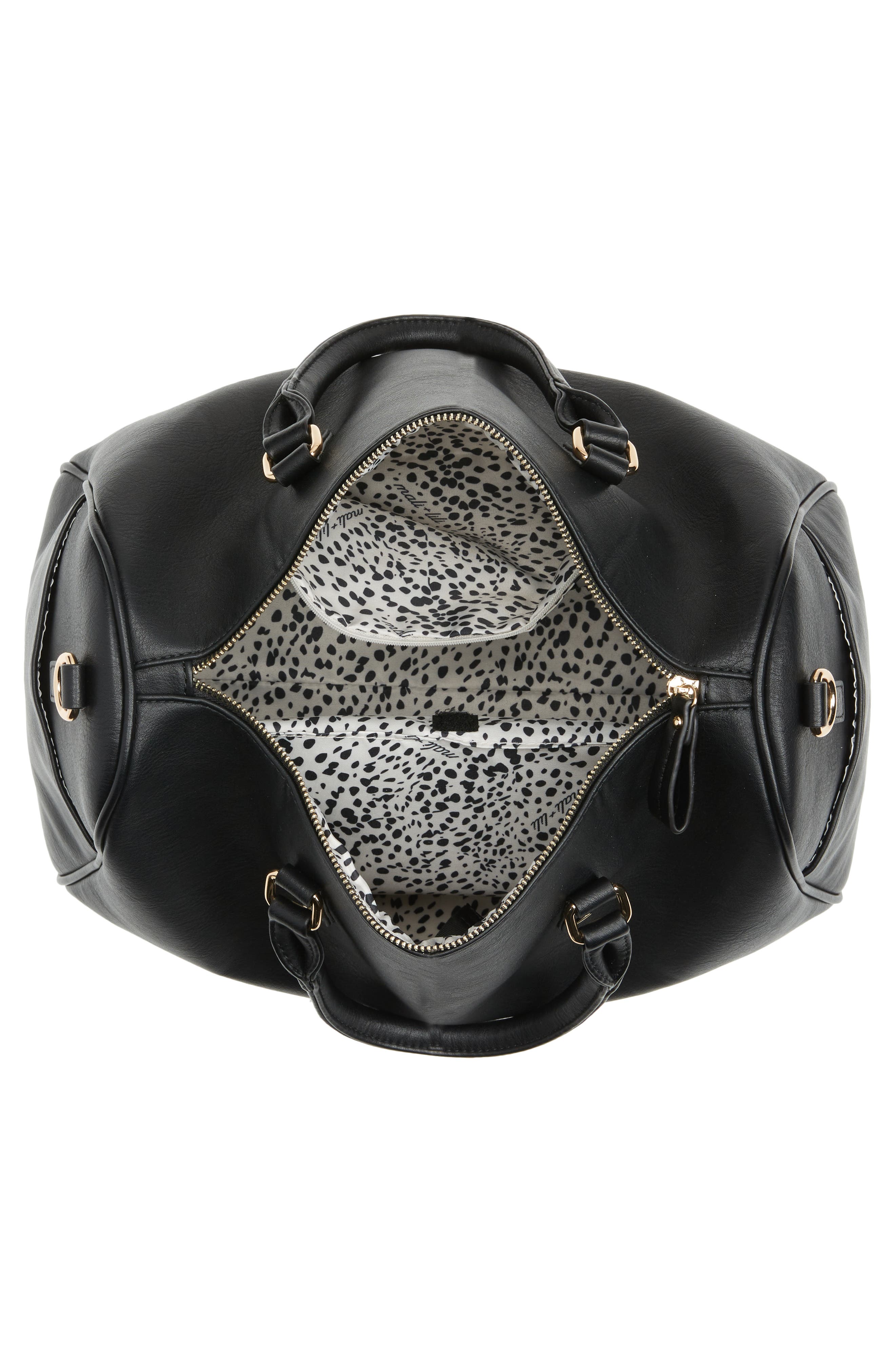 Mali + Lili Phoebe Bowling Vegan Leather Duffle Bag, Alternate, color, 