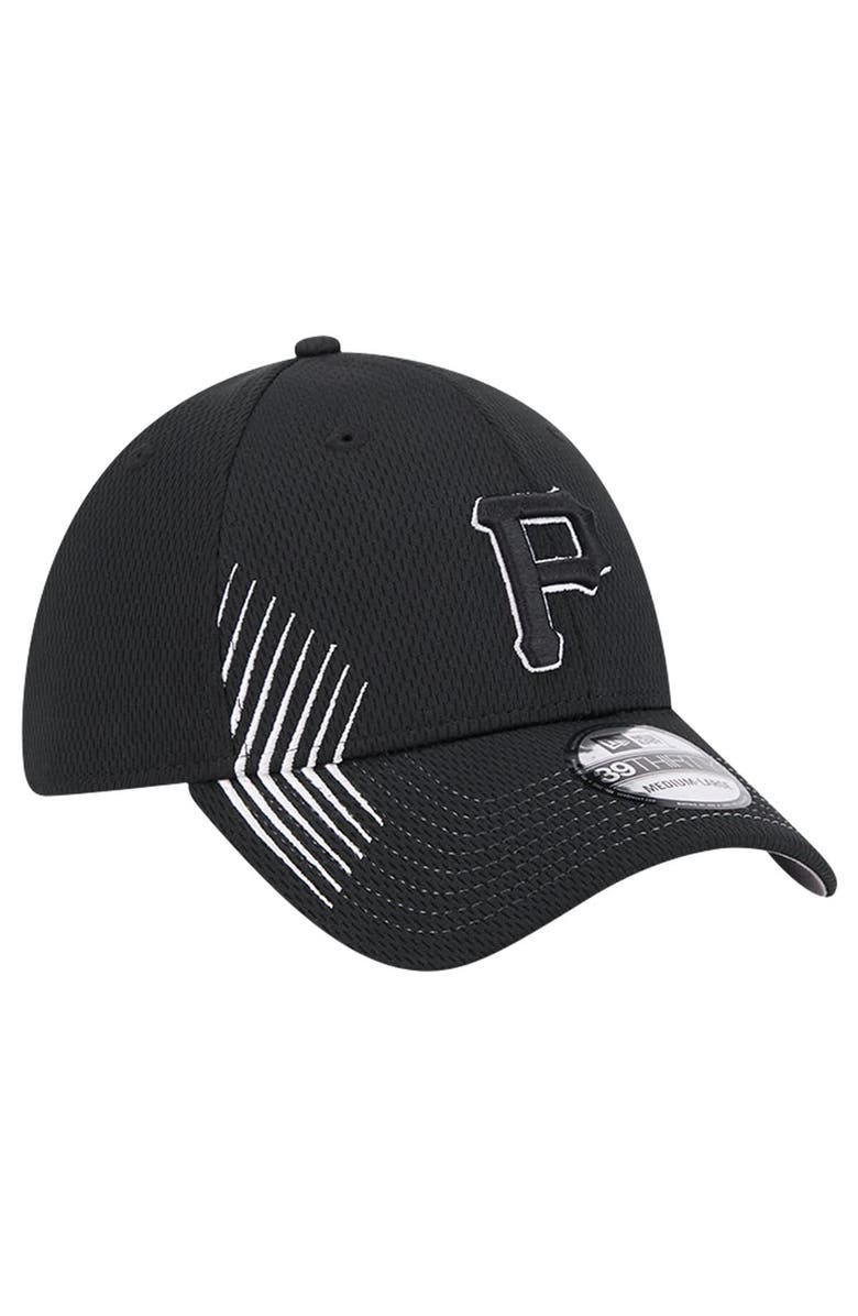 New Era Men's New Era Black Pittsburgh Pirates Active Dash Mark 39THIRTY Flex Hat, Alternate, color, Black