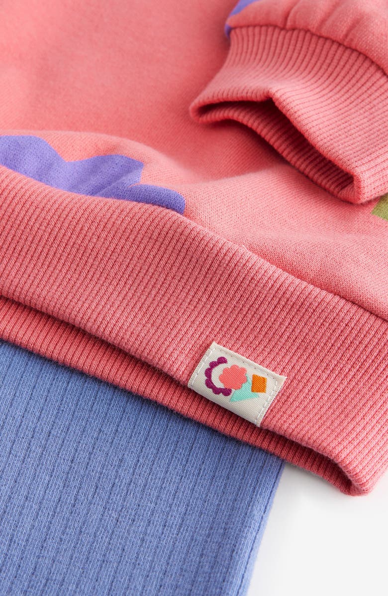 NEXT Kids' Flower Oversize Sweatshirt & Leggings Set, Alternate, color,