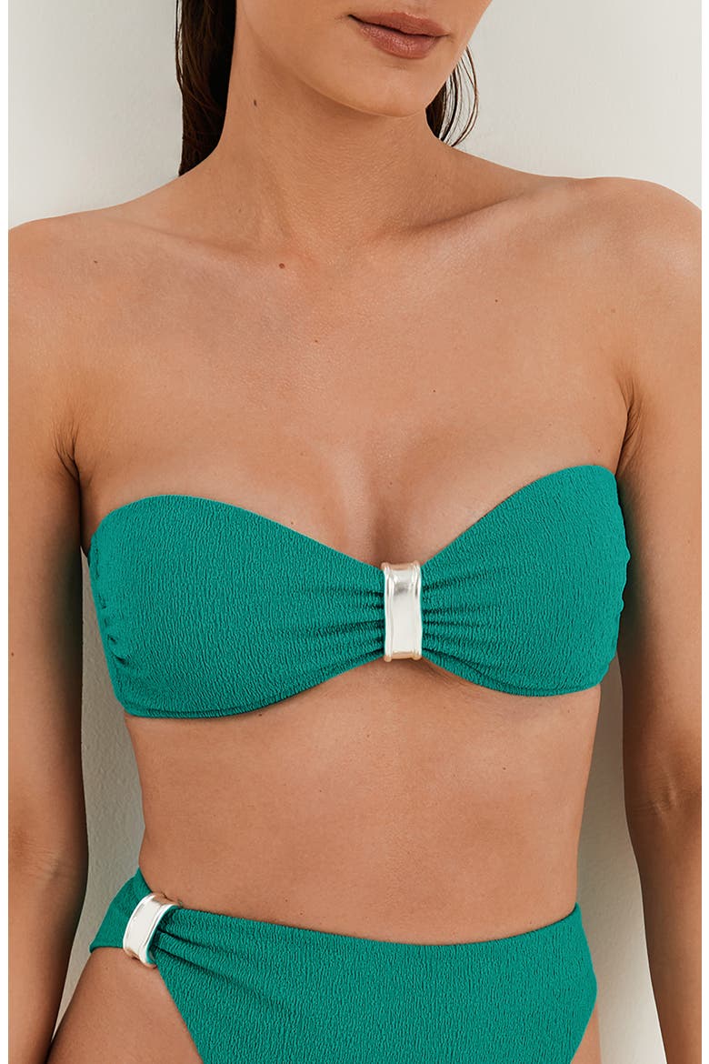 Firenze Sunny Bandeau Bikini Top, Main, color, GREEN
