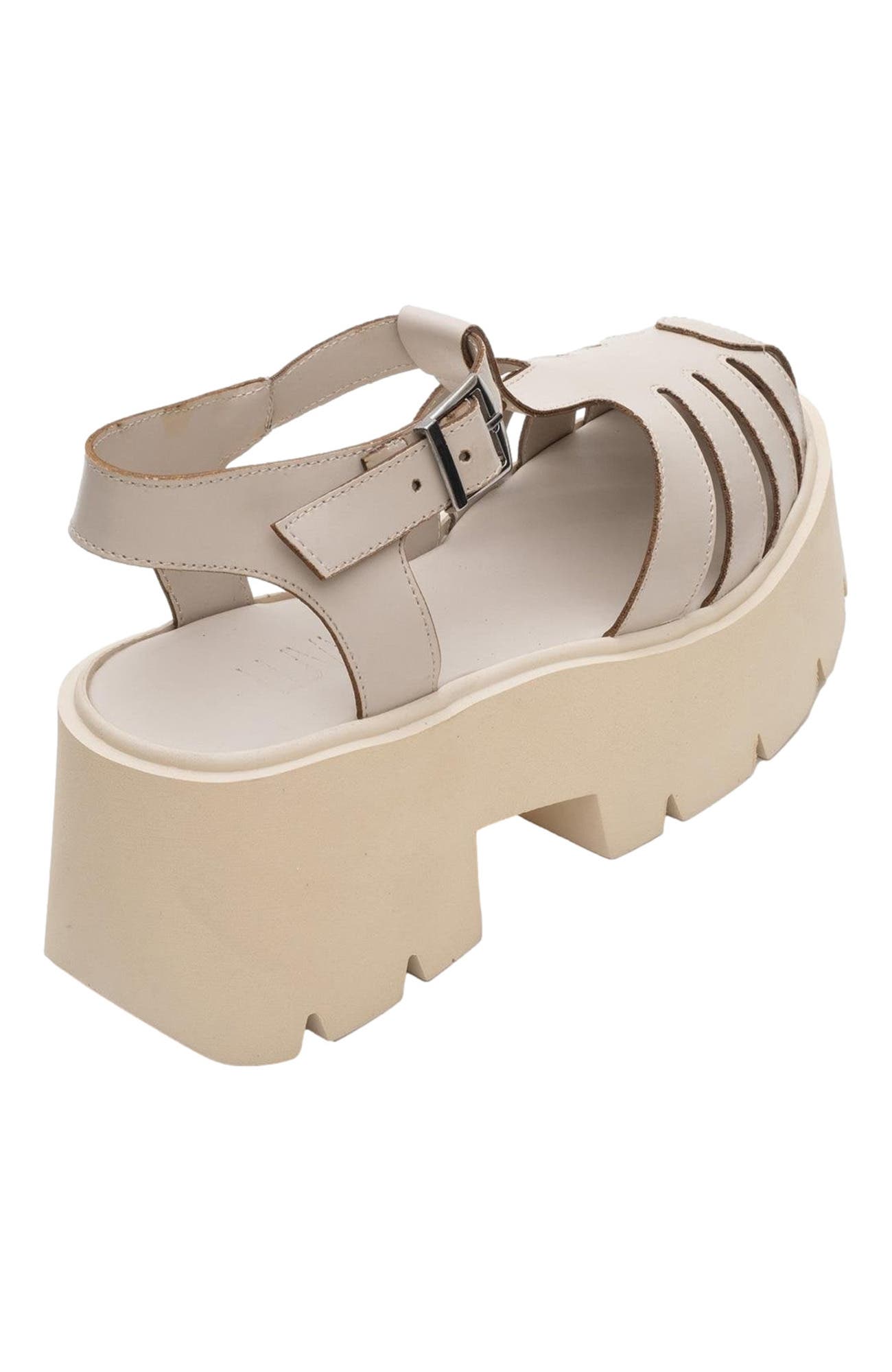 Verua Platform Sandal, Alternate, color, Beige Faux Leather