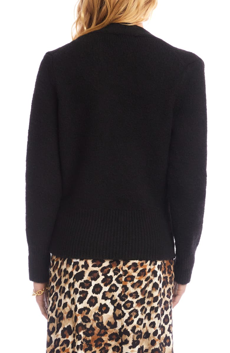 Karen Kane Surplice V-Neck Sweater, Alternate, color, Black