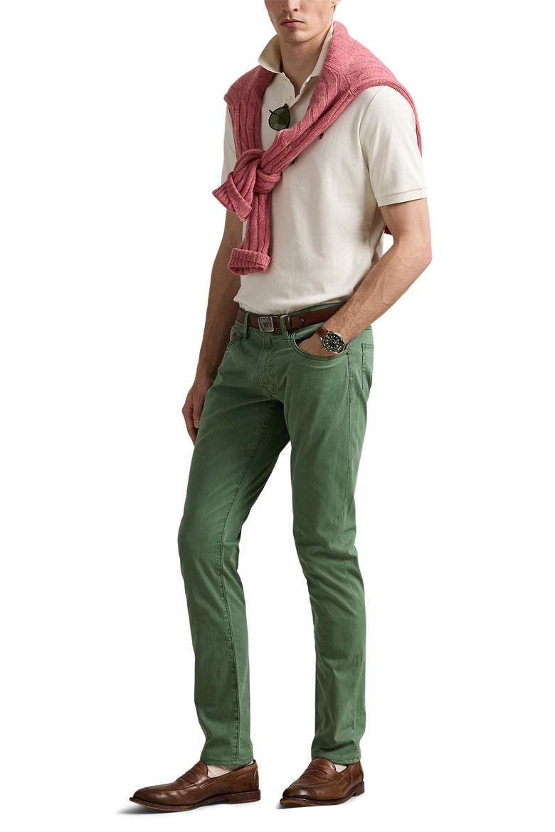 Classic Fit Solid Cotton Polo, Alternate, color, PALE CREAM