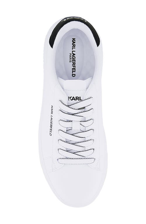 Karl Lagerfeld Paris Plain Toe Sneaker In White