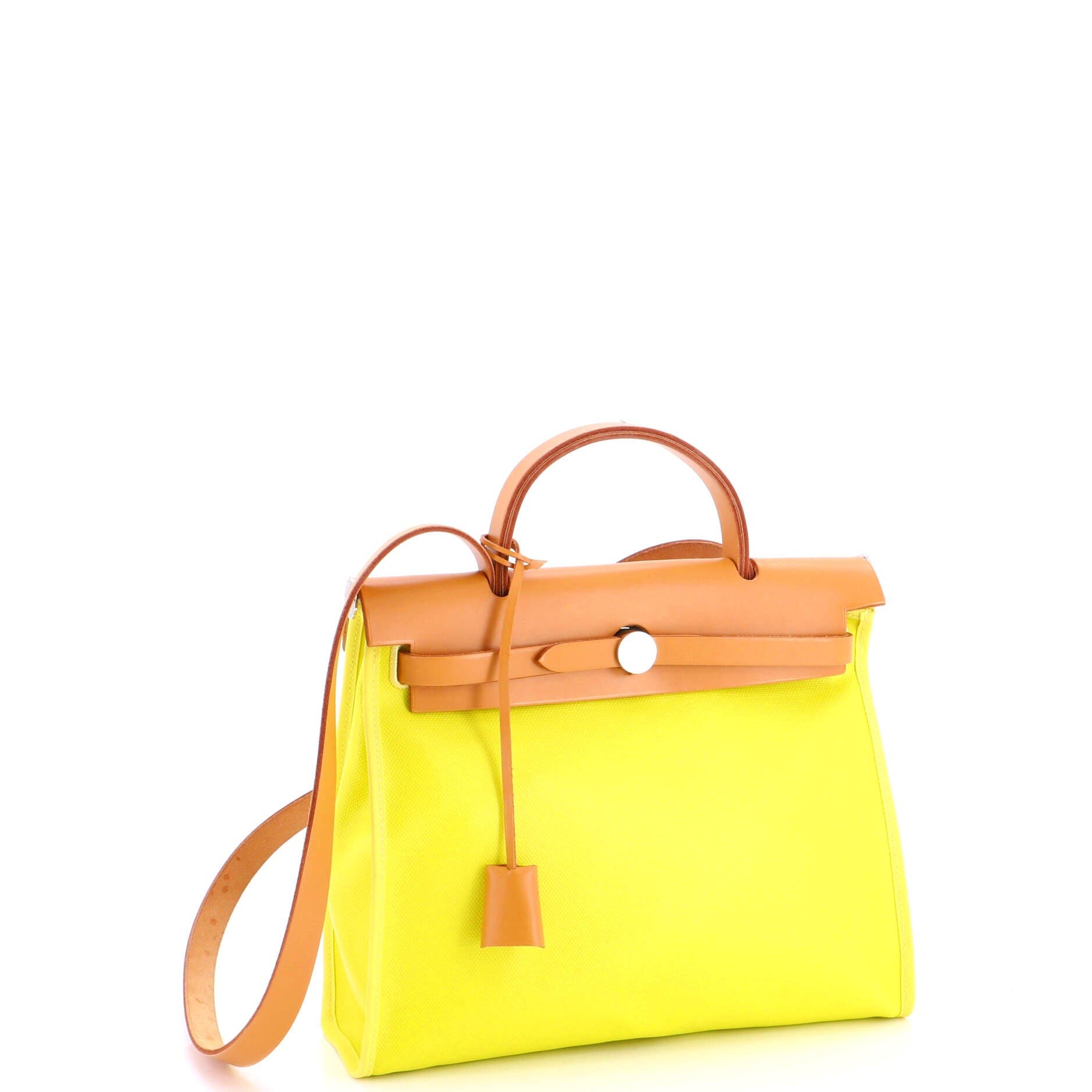 Herbag Zip Berline Vache Canvas and Leather 31, Alternate, color, Yellow