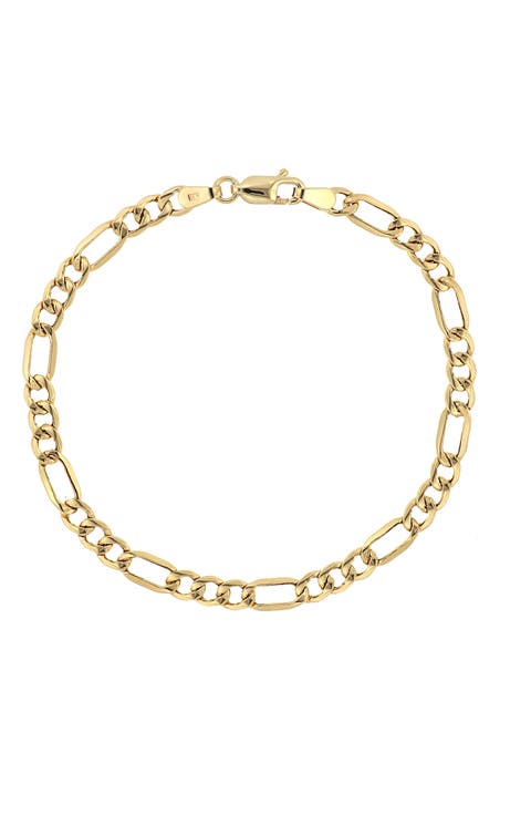 Men's 14K Gold Figaro Chain Bracelet