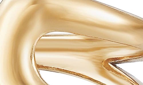 Adornia Tarnish Resistant 18k Gold Plated Open Bands Ring In Gold