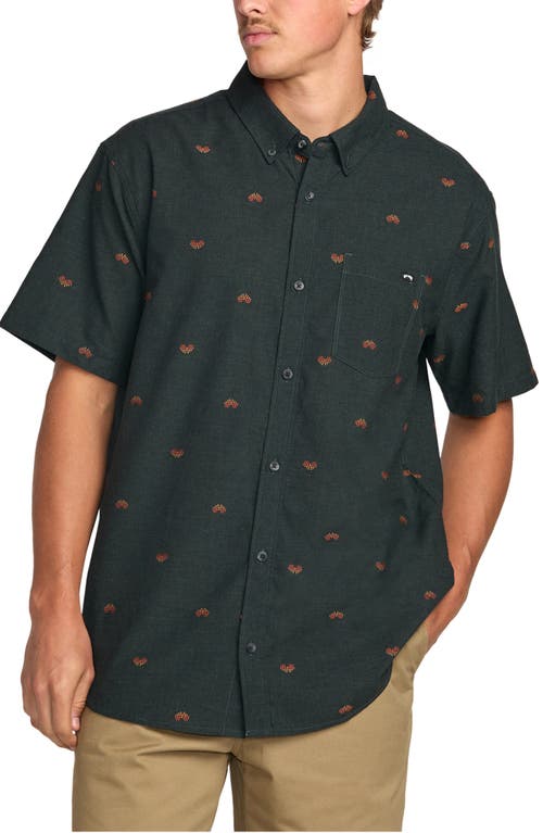 Billabong All Day Jacquard Short Sleeve Button-Down Shirt in Stealth  product