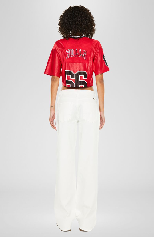 Kancan Penny Low Slung Baggy Jeans In White