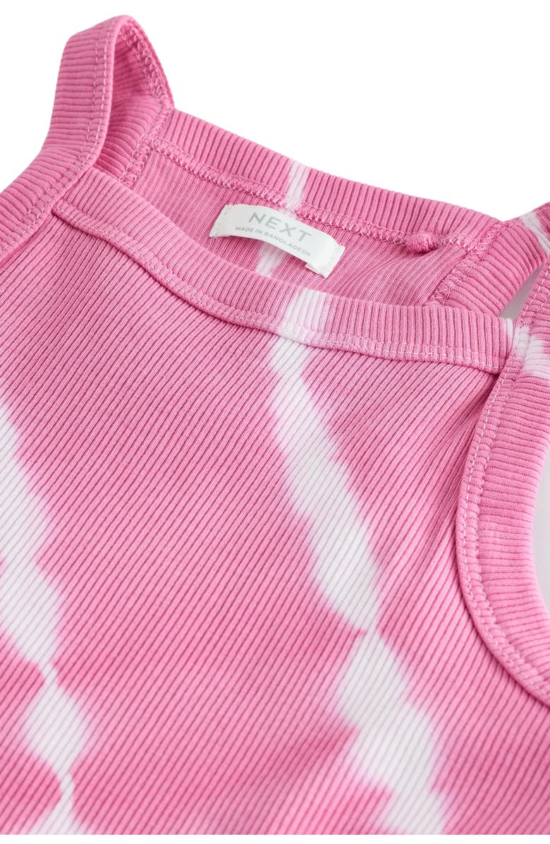 NEXT Kids' Tie Dye Cotton Rib Tank Dress, Alternate, color, Pink