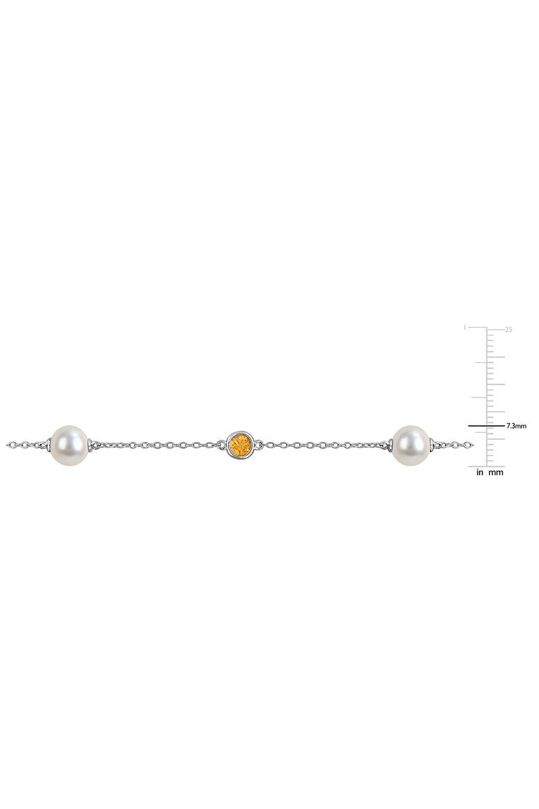 Cultured Freshwater Pearl & Citrine Bracelet, Alternate, color, YELLOW