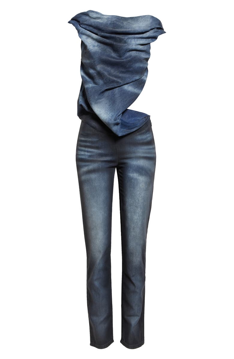DIESEL<sup>®</sup> De-Clodia Sleeveless Denim Jumpsuit, Alternate, color, Deep/ Black