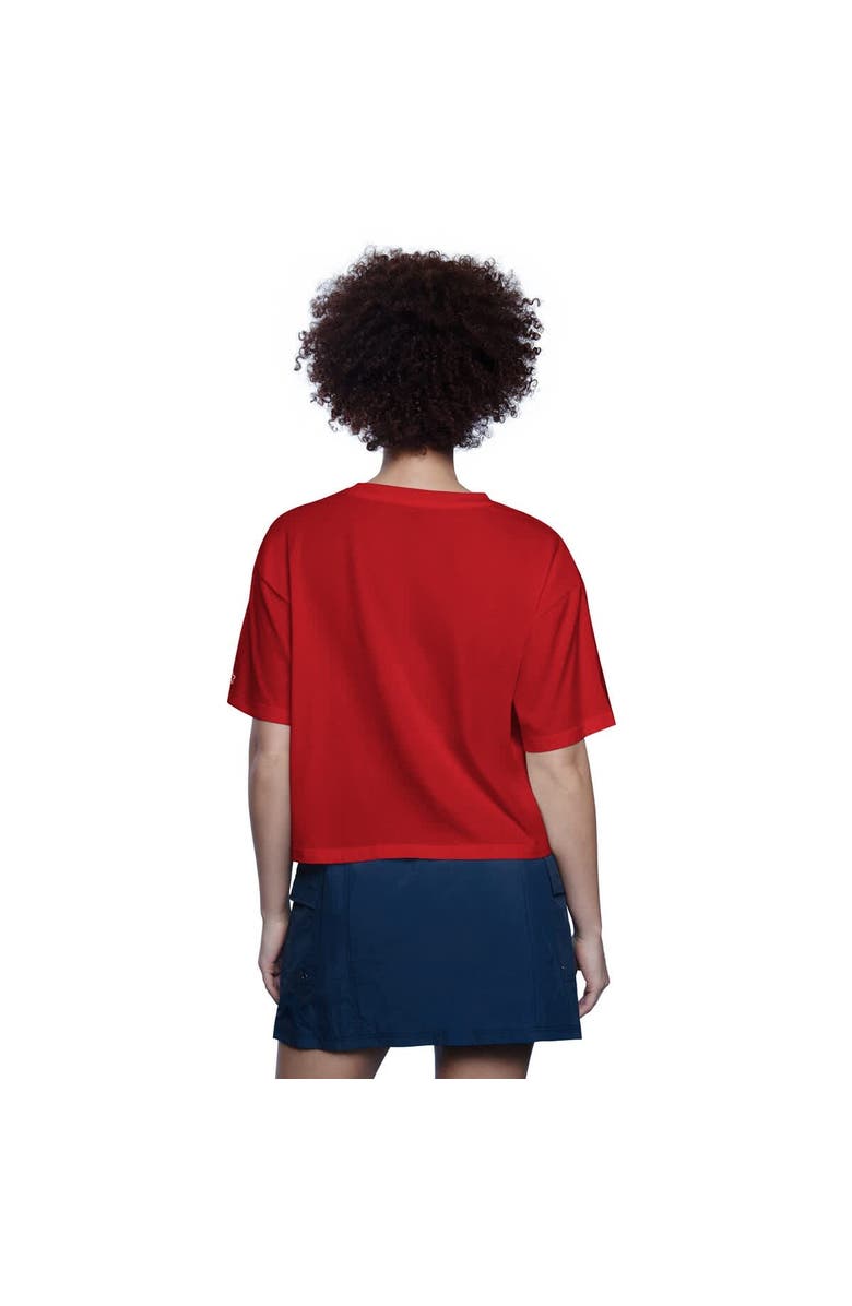 STARTER Women's Starter Red Philadelphia Phillies Play the Ball Boxy Cropped T-Shirt, Alternate, color, Red