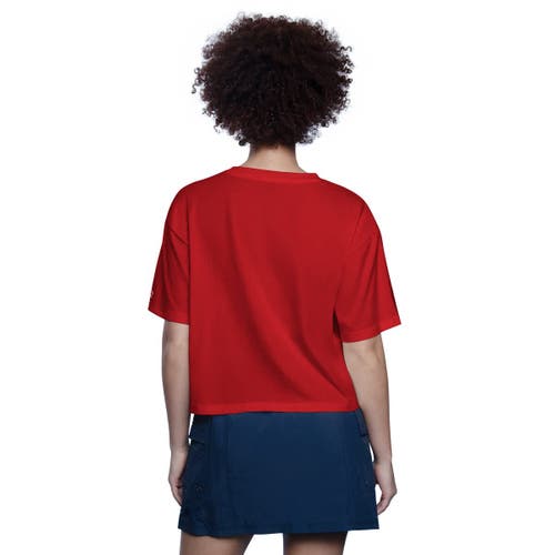 Starter Red Philadelphia Phillies Play The Ball Boxy Cropped T-shirt