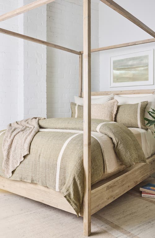 Pom Pom At Home Rory Linen Big Accent Pillow In Green