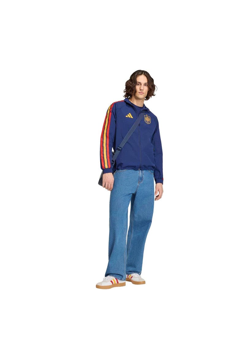 Men's adidas Navy Spain National Team 2026 Home Full-Zip Game Day Anthem Jacket, Alternate, color, Navy
