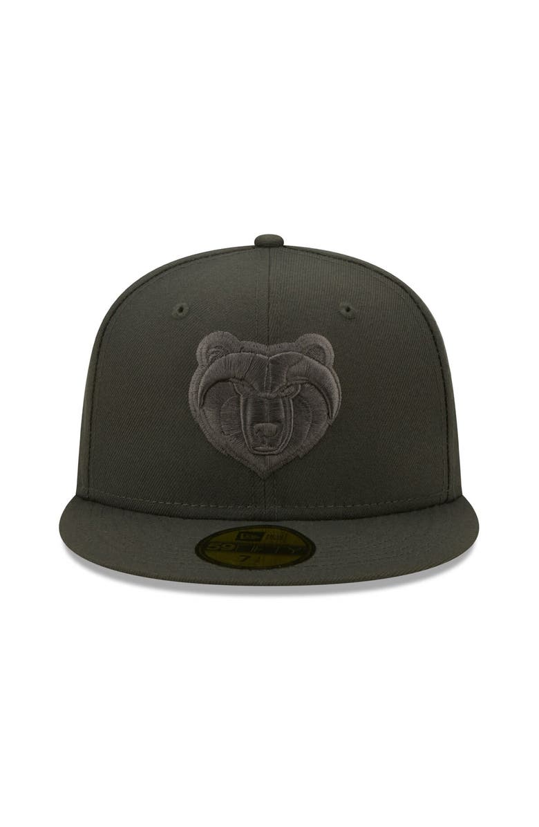 New Era Men's New Era Charcoal Memphis Grizzlies Steel Clouds Color Pack 59FIFTY Fitted Hat, Alternate, color,