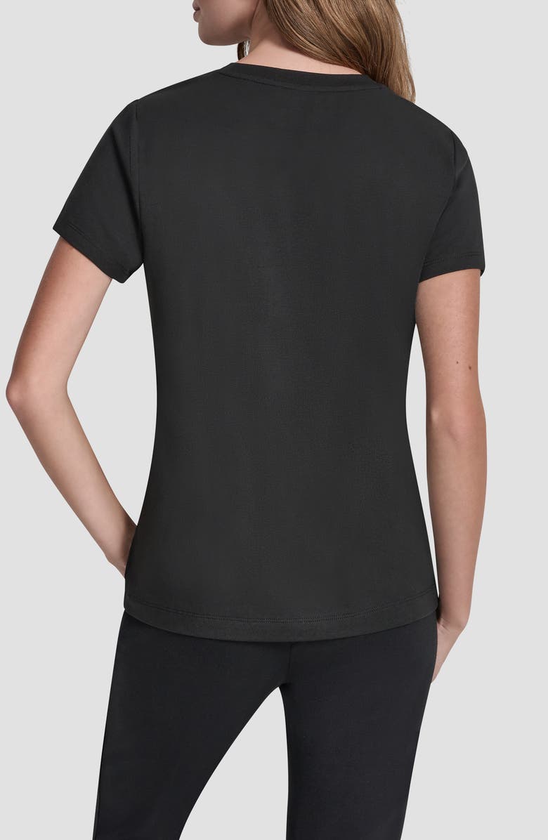 DKNY Stud Moto Conversational Cotton Blend Graphic T-Shirt, Alternate, color, Black