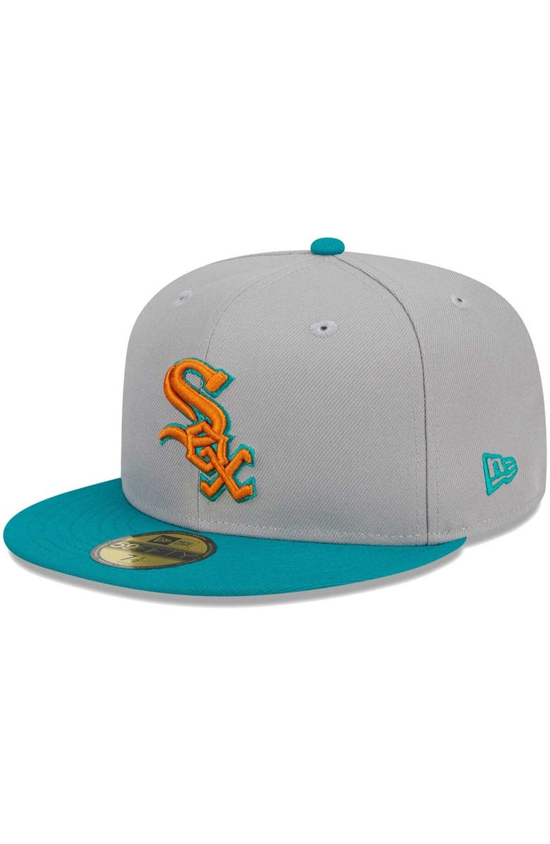 New Era Men's New Era Gray/Teal Chicago White Sox 59FIFTY Fitted Hat, Alternate, color, Gray