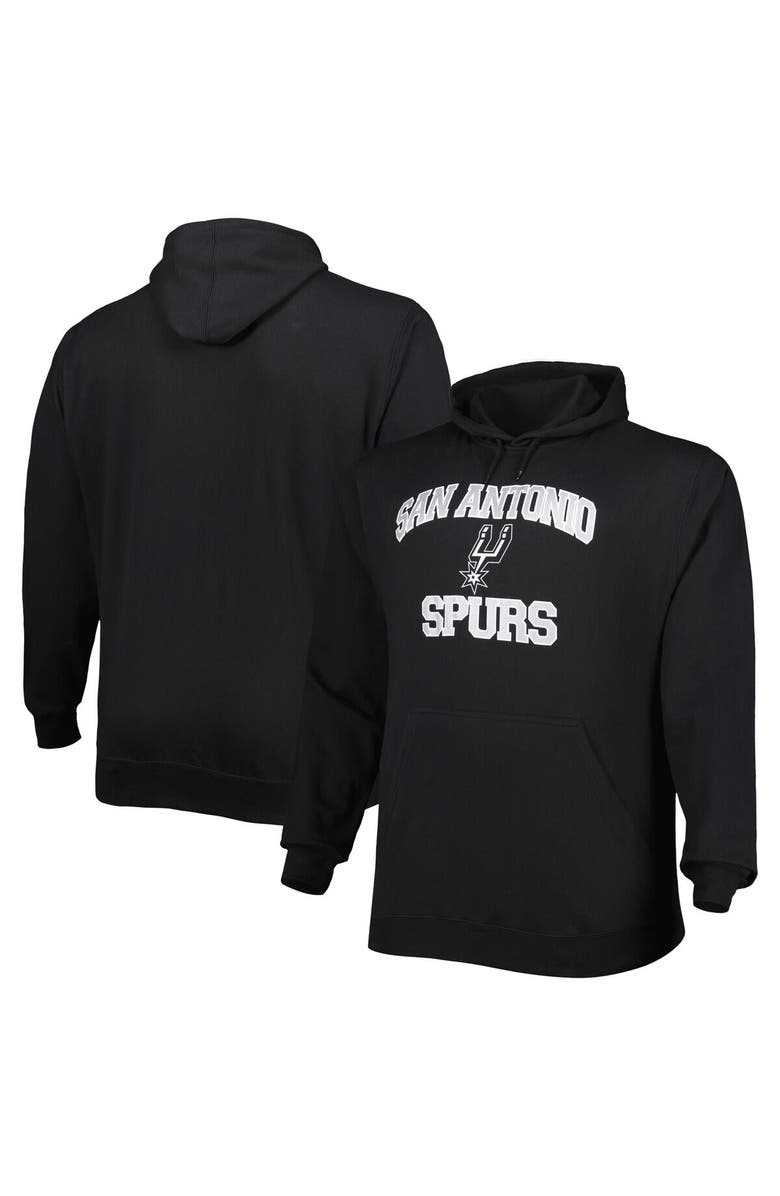 PROFILE Men's Black San Antonio Spurs Big & Tall Heart & Soul Pullover Hoodie, Main, color, Black