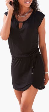 LASCANA Women's Crochet Hem Dress