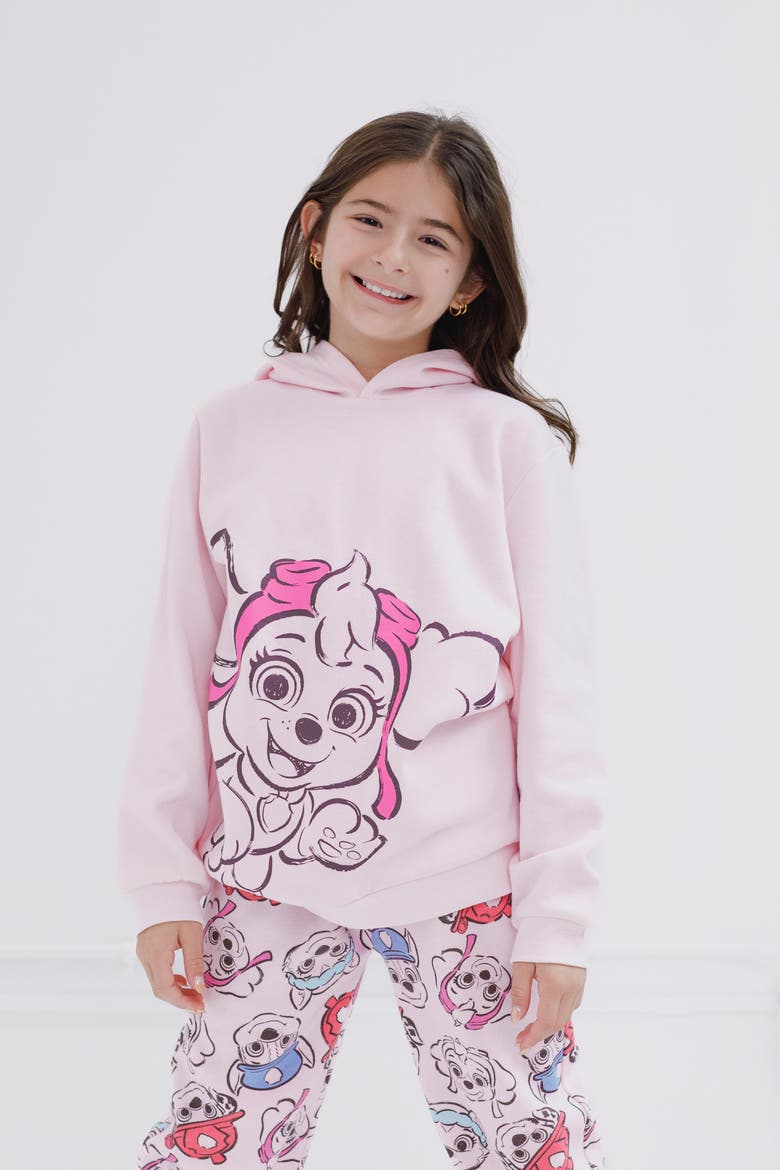 Fleece Hoodie and Jogger Set, Alternate, color, Light Pink Skye