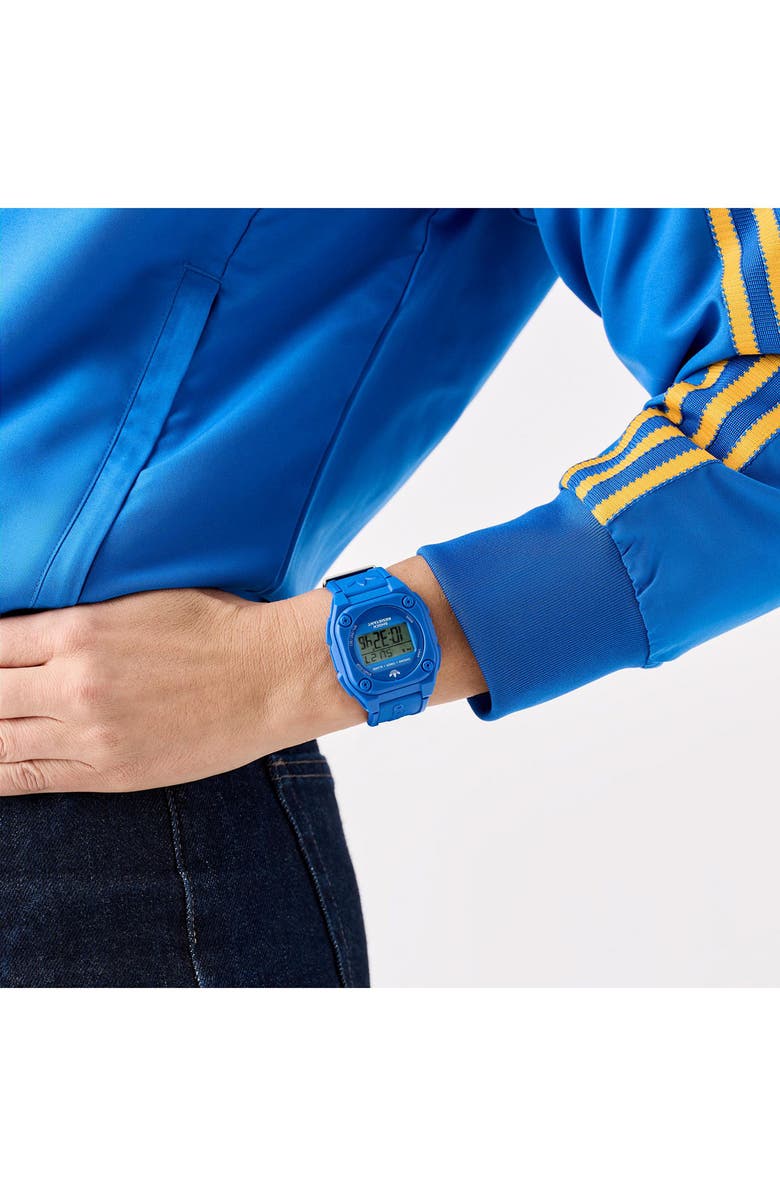 adidas City Tech 4 Silicone Strap Watch, 42mm, Alternate, color, Blue