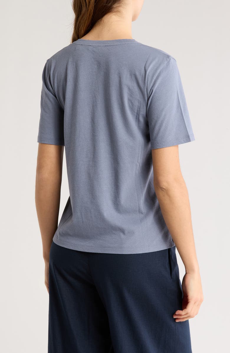 Vince V-Neck Elbow Sleeve T-Shirt, Alternate, color, Iris Water