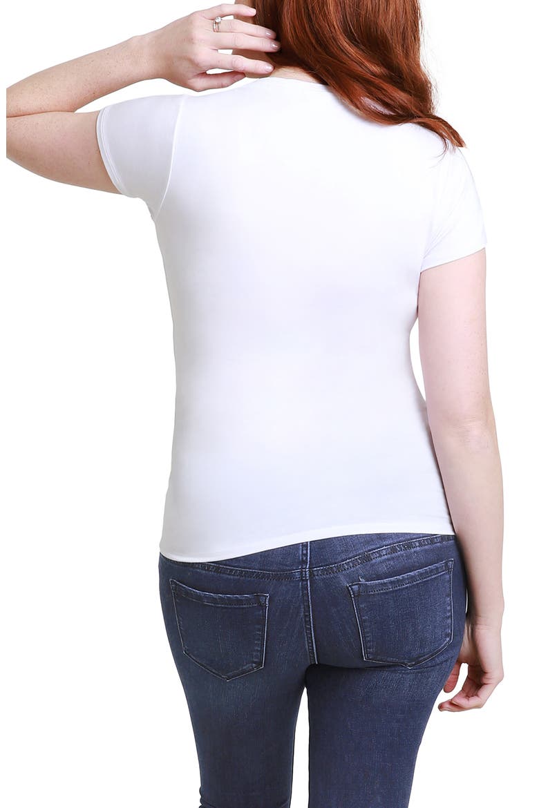Ingrid & Isabel® Maternity V-Neck T-Shirt, Alternate, color, WHITE