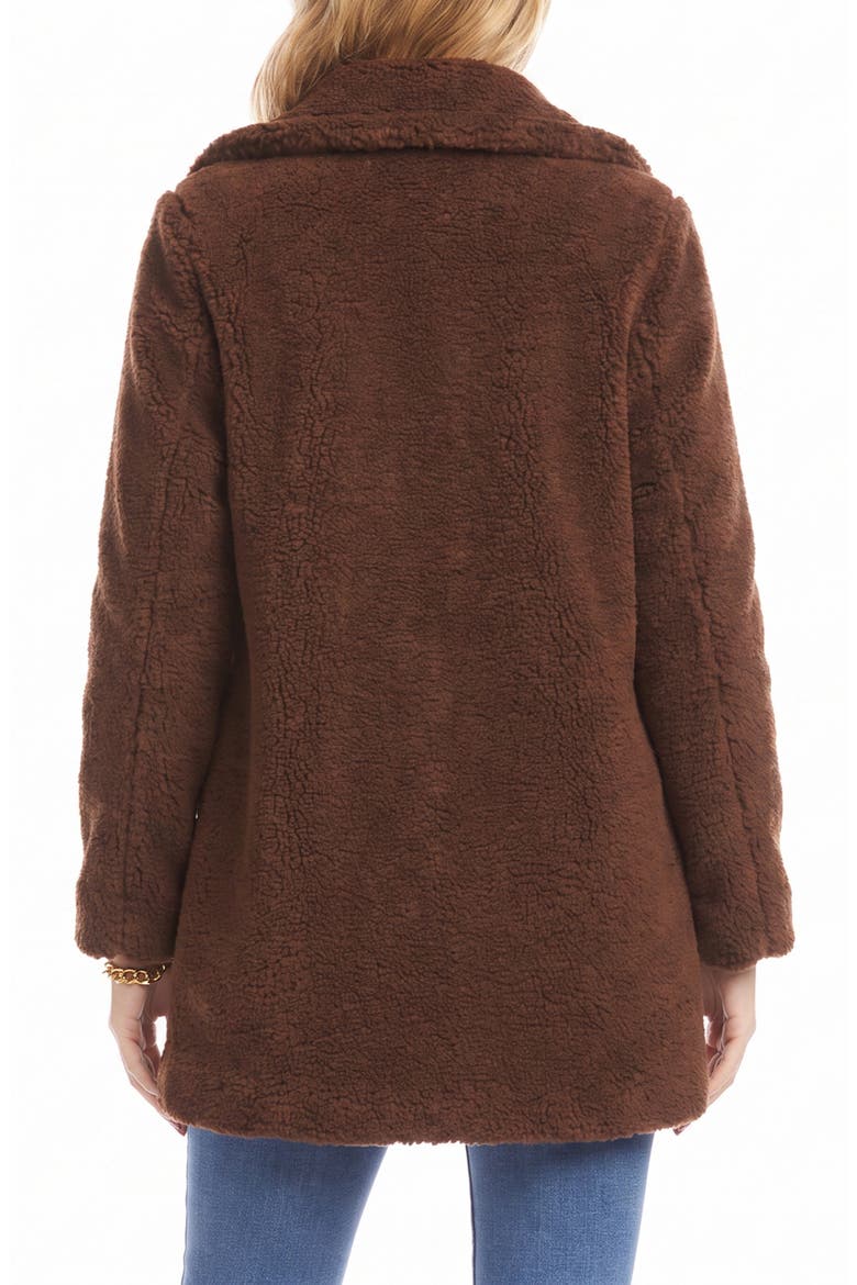 Faux Shearling Coat, Alternate, color, CHOCOLATE