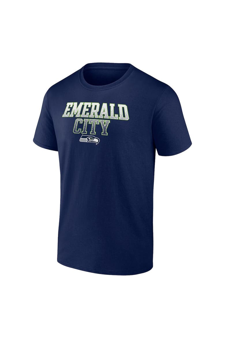 Men's Fanatics Branded College Navy Seattle Seahawks Big & Tall Emerald City Statement T-Shirt, Alternate, color, Navy