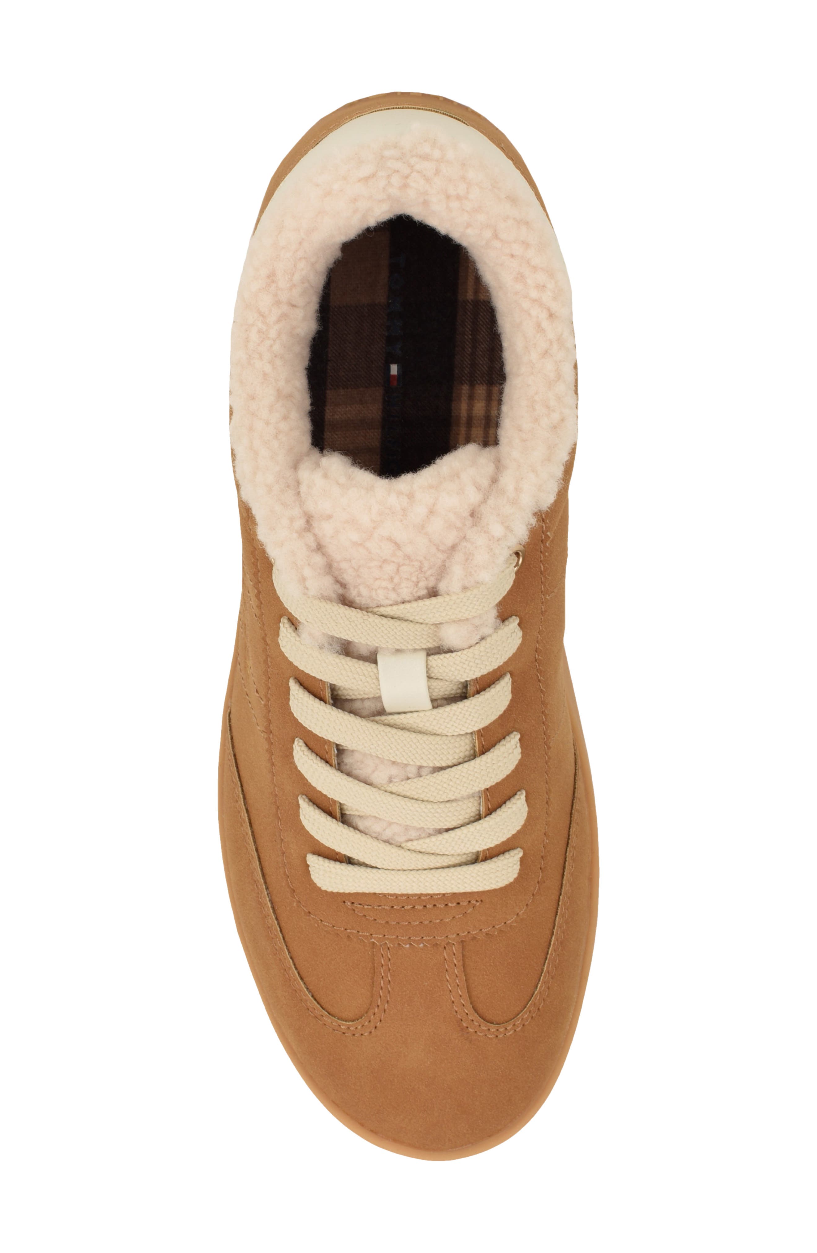 Rheign Faux Fur Lined Low Top Sneaker, Alternate, color, DARK NATURAL
