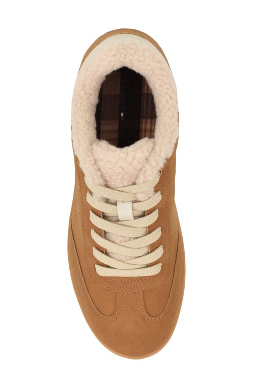 Tommy Hilfiger Rheign Faux Fur Lined Low Top Sneaker In Brown