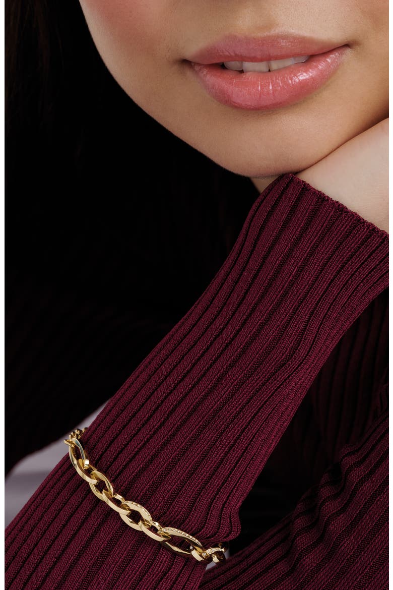 Shianne Crystal Shimmer Chain Bracelet, Alternate, color, GOLD TONE / CLEAR CRYSTAL
