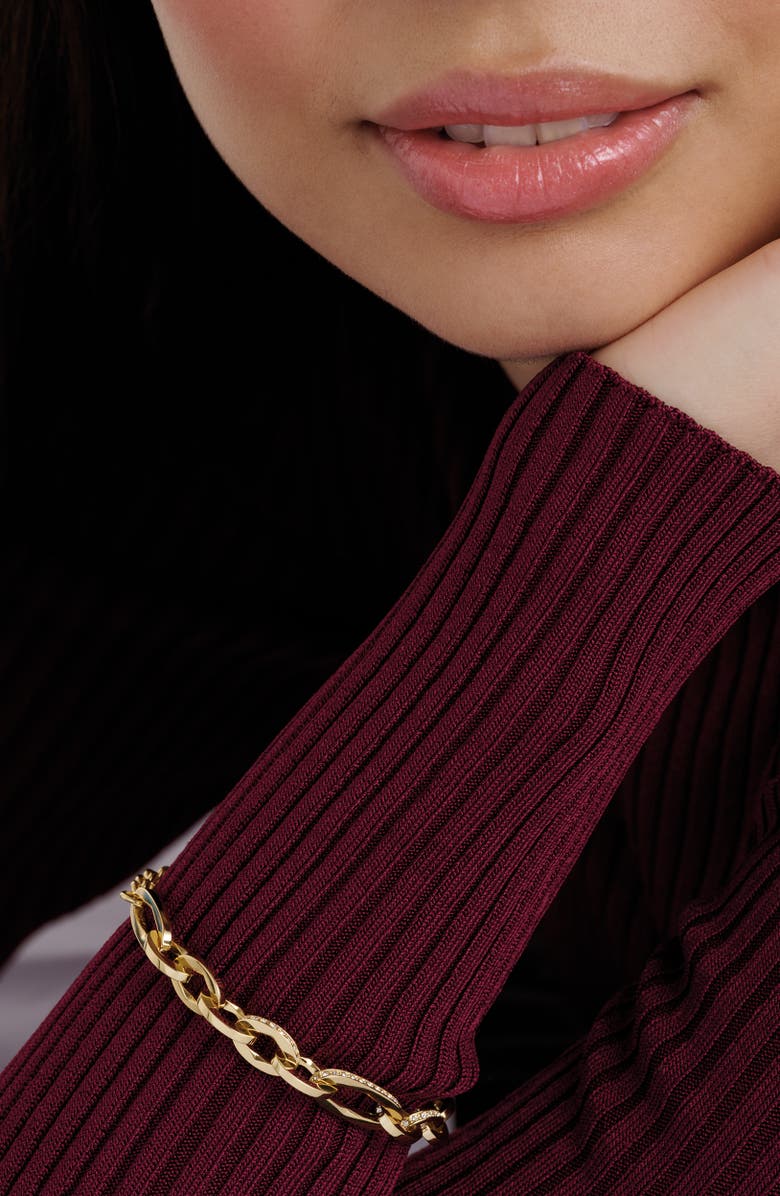 Ted Baker Shianne Crystal Shimmer Chain Bracelet, Alternate, color, Gold Tone / Clear Crystal