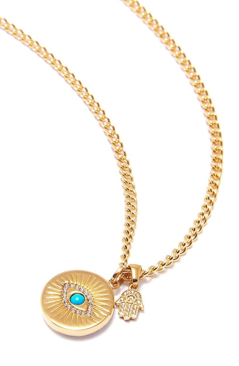 Evil Eye and Hamsa Hand Necklace