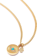 Nialaya Evil Eye and Hamsa Hand Necklace