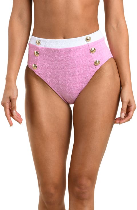 Vanessa Colorblock High Waist Bikini Bottoms
